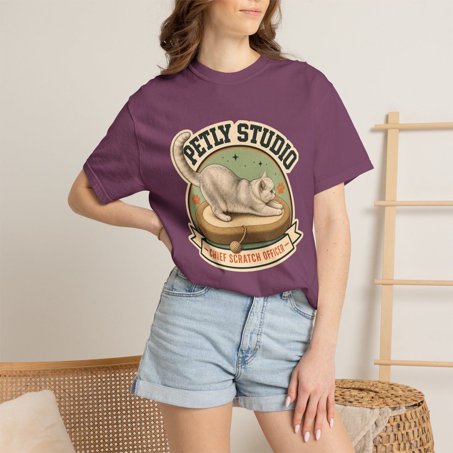 Petty Studio “Chief Scratch Officer” T-shirt — Vintage Cat Graphic Tee
