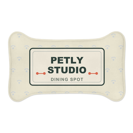 Pet Feeding Mat — Petly Studio Dining Spot Bone-Shaped Non-Slip Placemat
