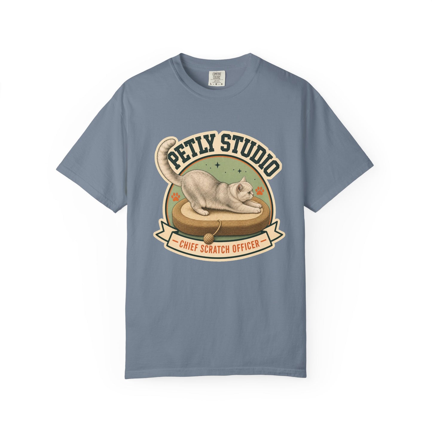 Petty Studio “Chief Scratch Officer” T-shirt — Vintage Cat Graphic Tee