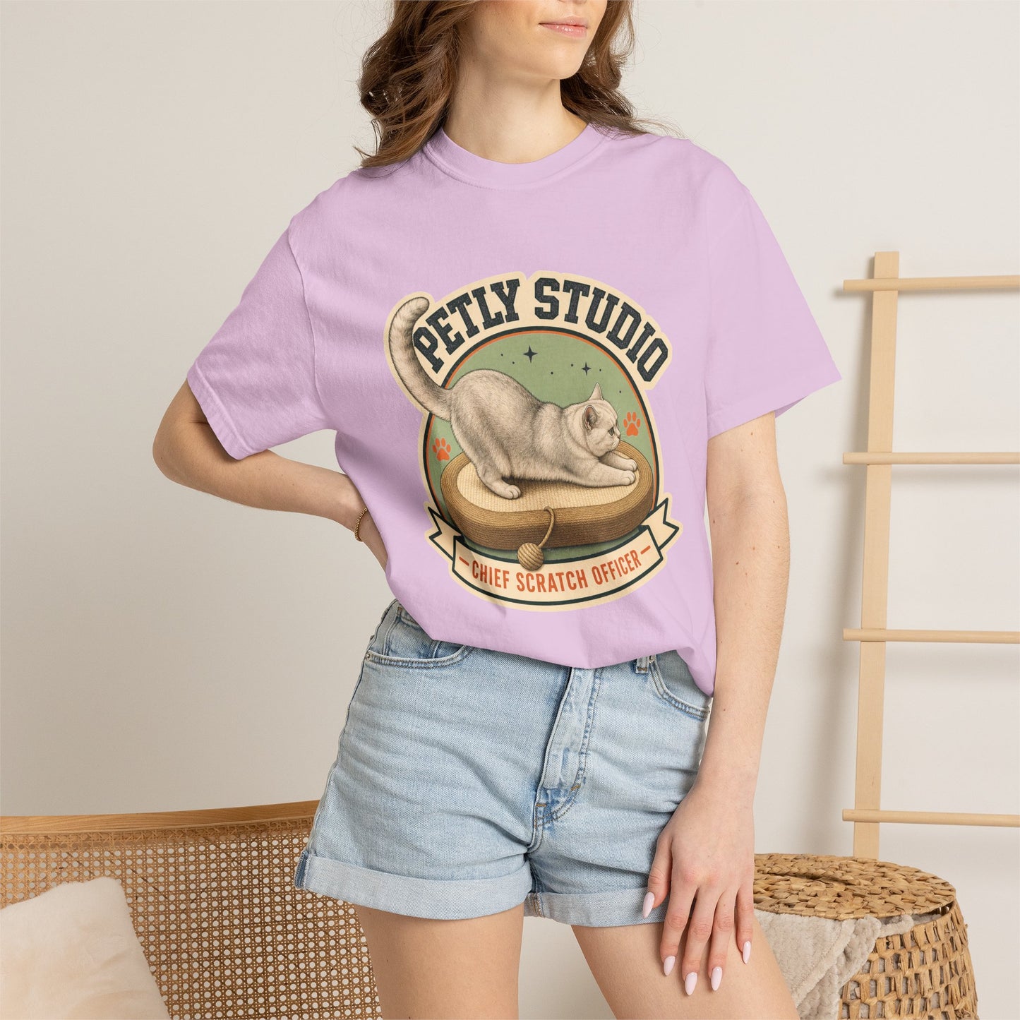 Petty Studio “Chief Scratch Officer” T-shirt — Vintage Cat Graphic Tee