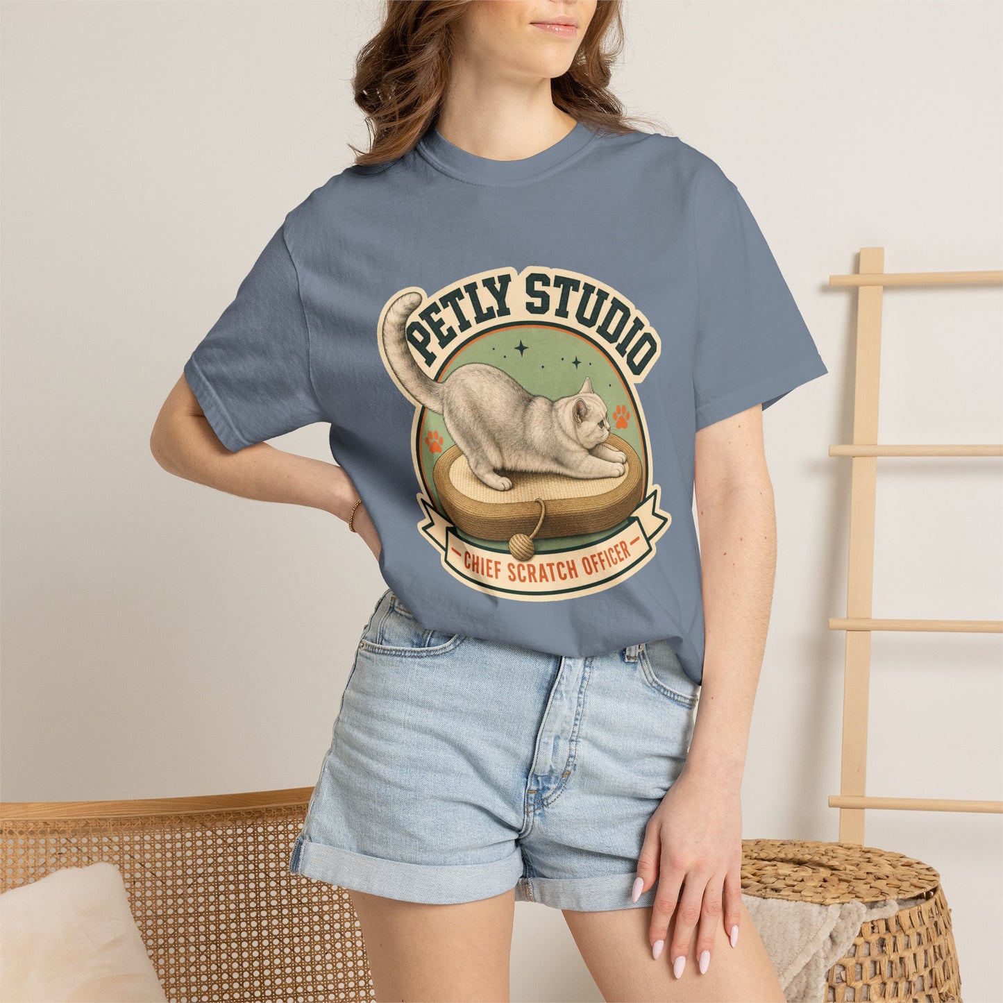 Petty Studio “Chief Scratch Officer” T-shirt — Vintage Cat Graphic Tee