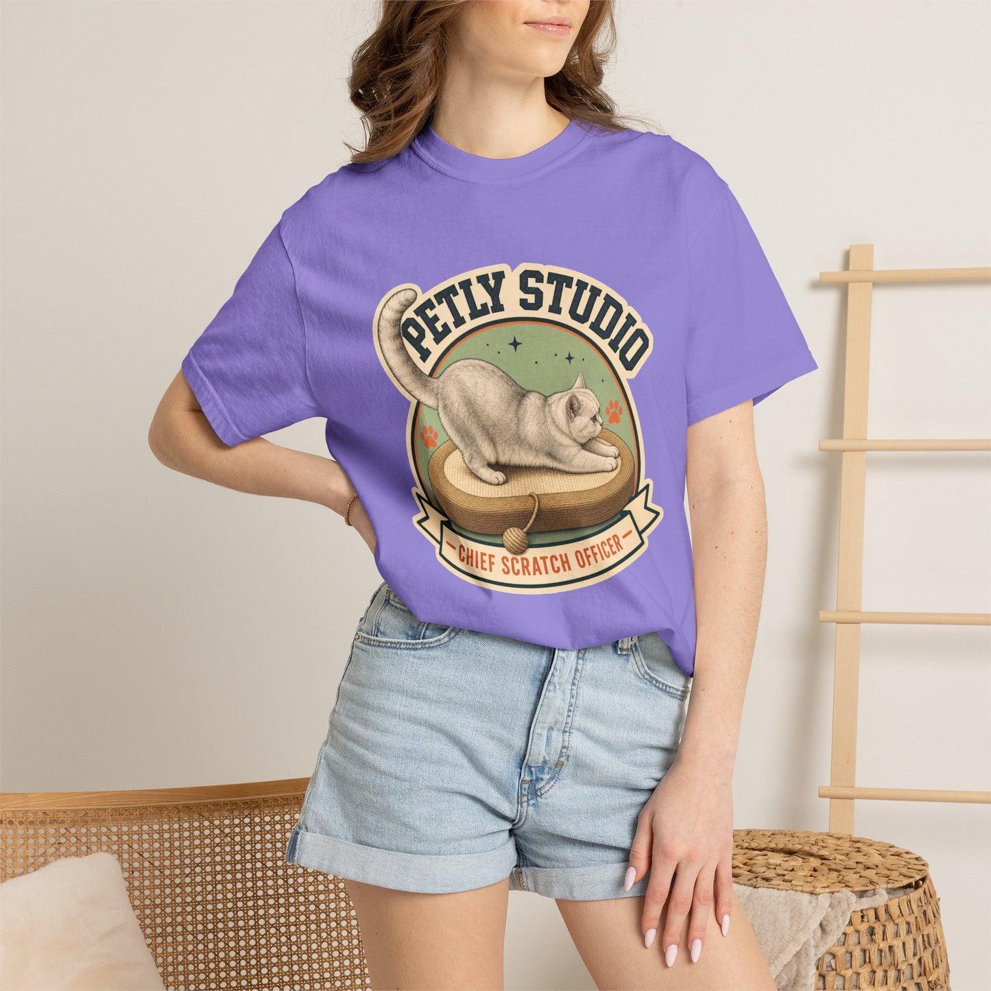 Petty Studio “Chief Scratch Officer” T-shirt — Vintage Cat Graphic Tee