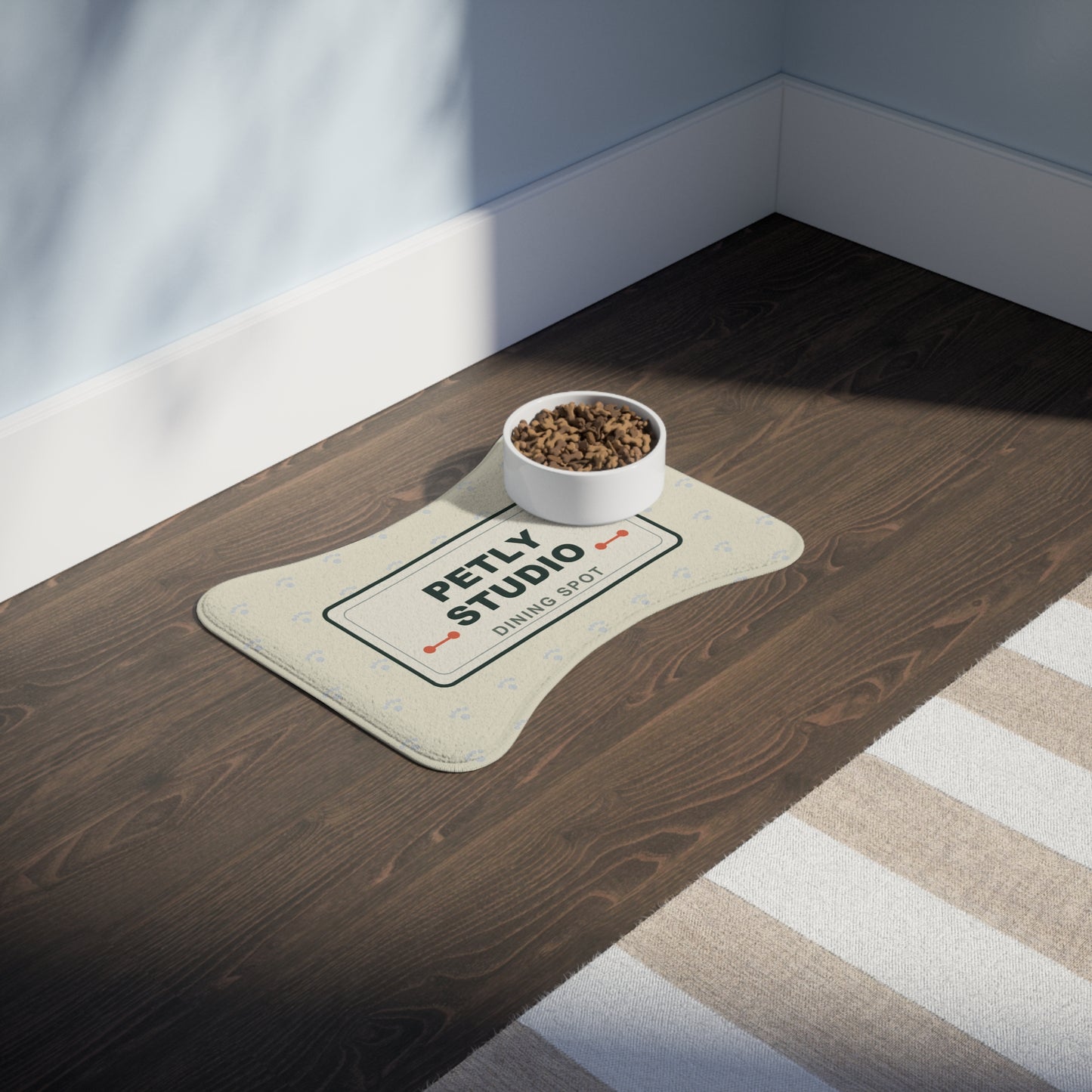 Pet Feeding Mat — Petly Studio Dining Spot Bone-Shaped Non-Slip Placemat