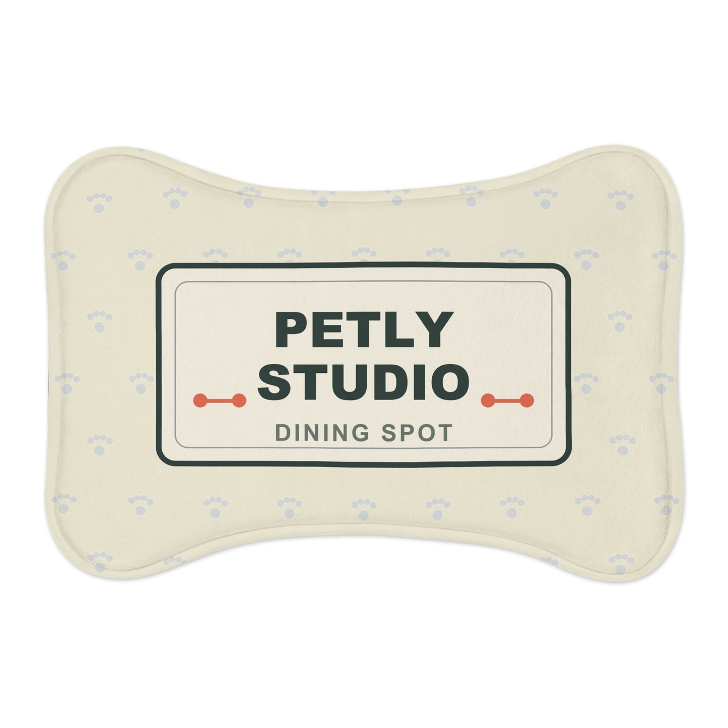 Pet Feeding Mat — Petly Studio Dining Spot Bone-Shaped Non-Slip Placemat