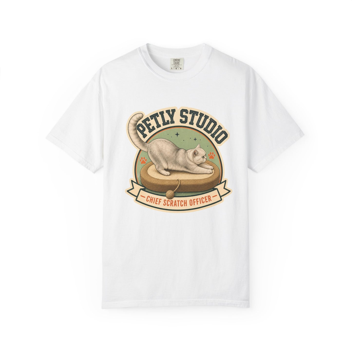 Petty Studio “Chief Scratch Officer” T-shirt — Vintage Cat Graphic Tee