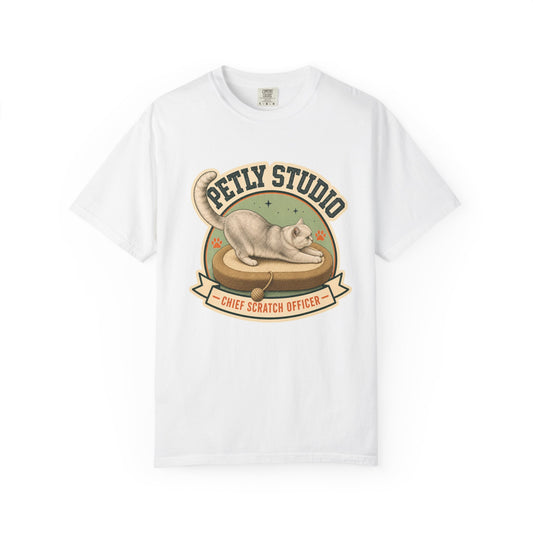 Petty Studio “Chief Scratch Officer” T-shirt — Vintage Cat Graphic Tee