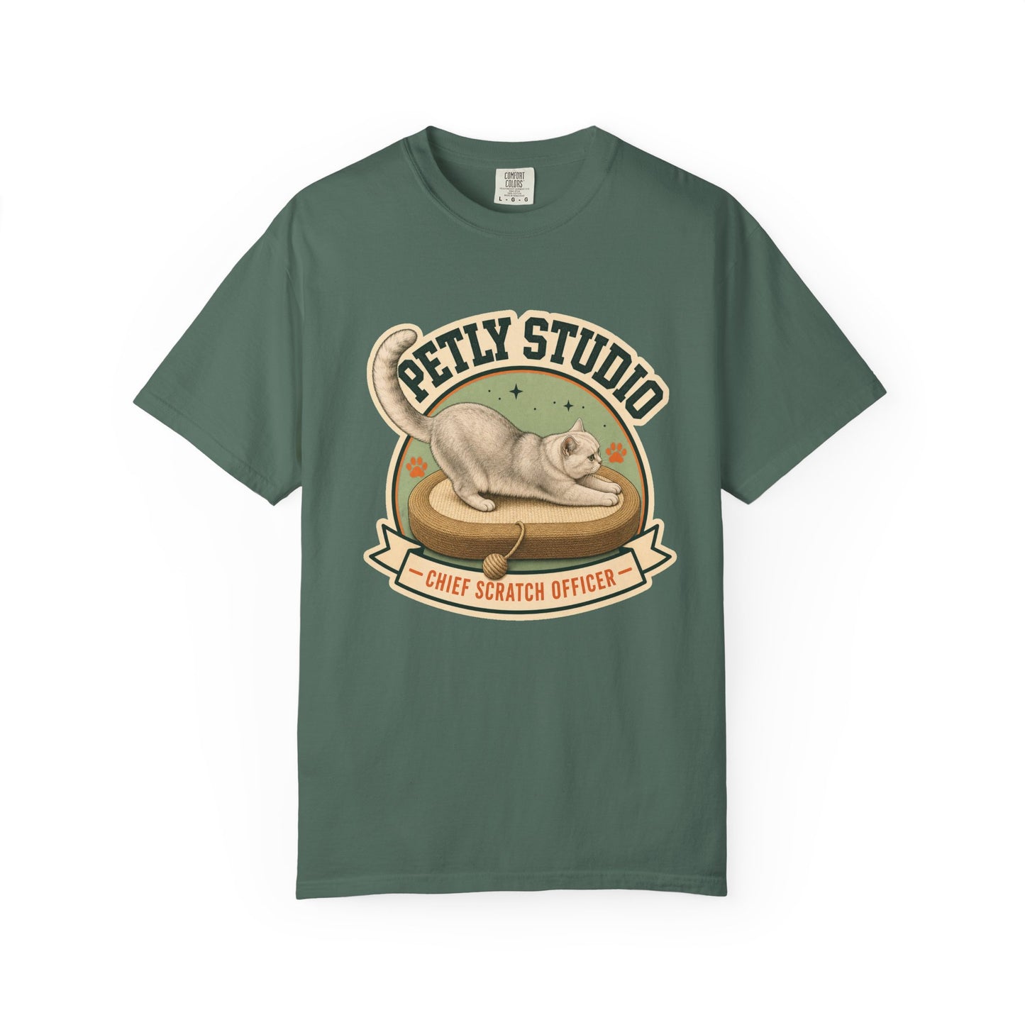 Petty Studio “Chief Scratch Officer” T-shirt — Vintage Cat Graphic Tee