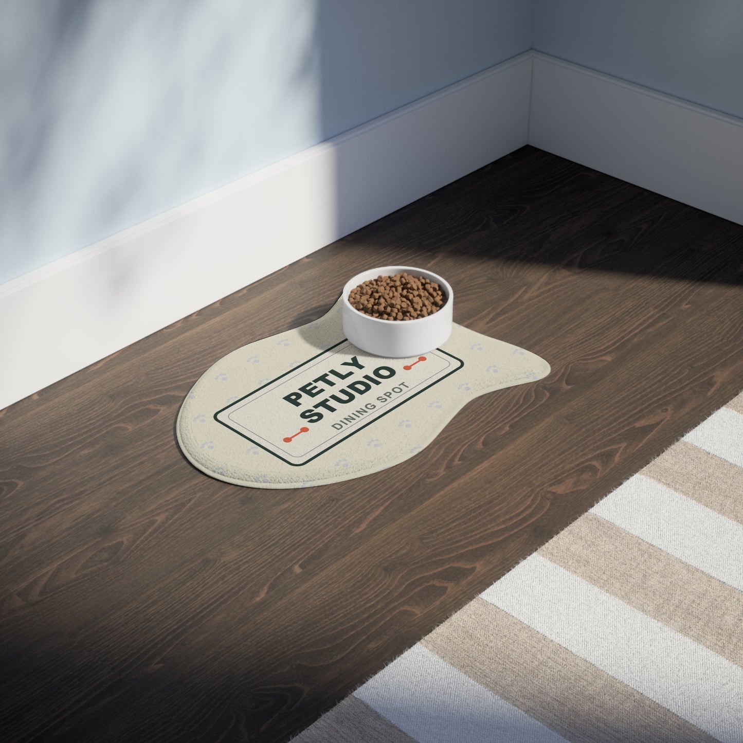 Pet Feeding Mat — Petly Studio Dining Spot Bone-Shaped Non-Slip Placemat