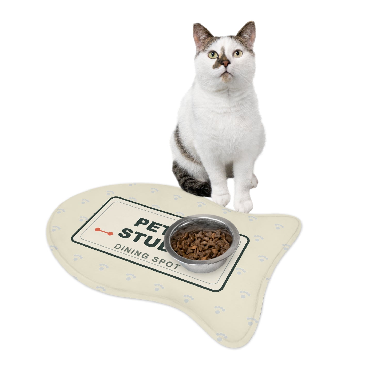 Pet Feeding Mat — Petly Studio Dining Spot Bone-Shaped Non-Slip Placemat