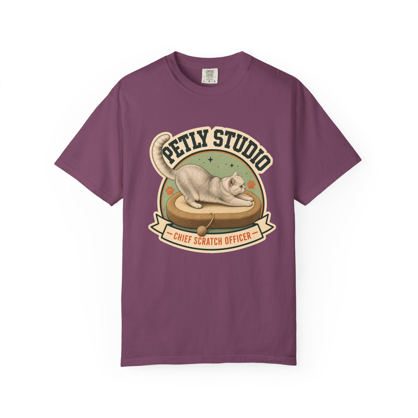 Petty Studio “Chief Scratch Officer” T-shirt — Vintage Cat Graphic Tee