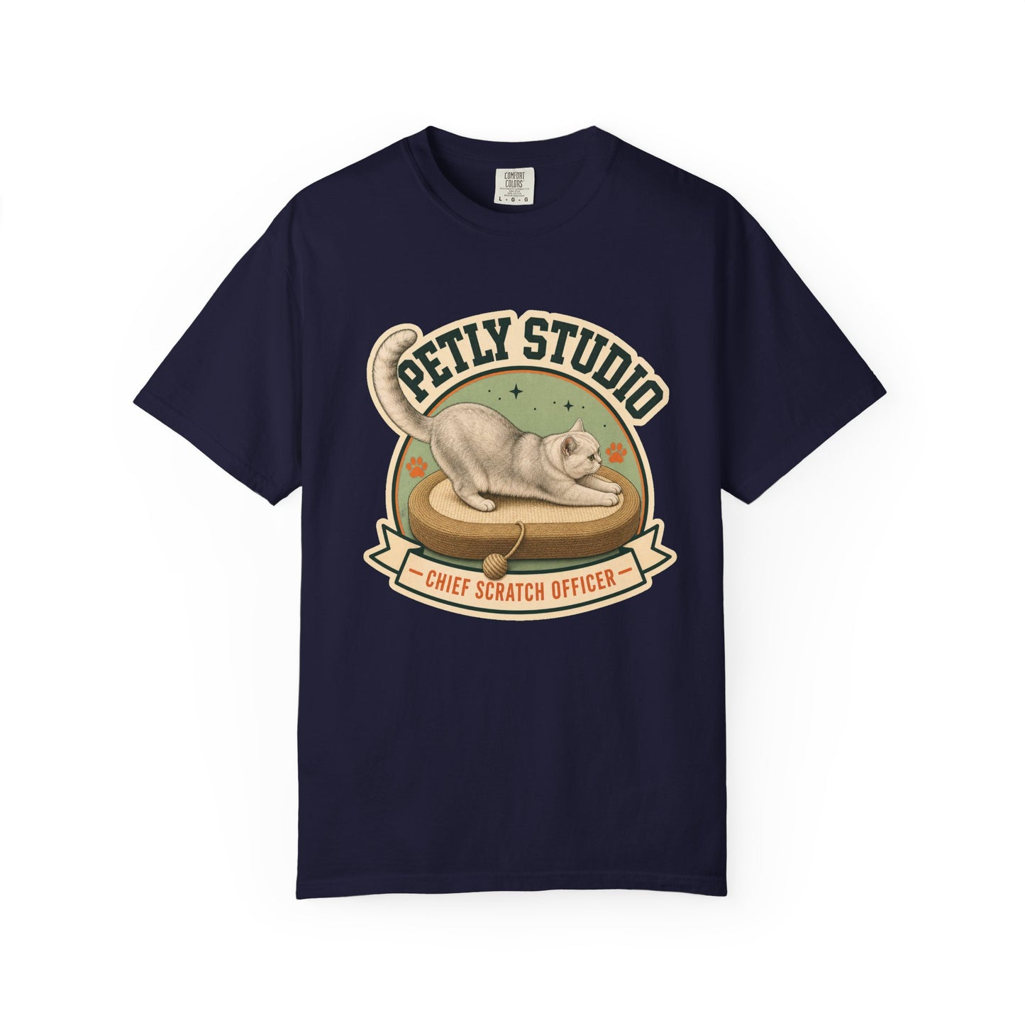 Petty Studio “Chief Scratch Officer” T-shirt — Vintage Cat Graphic Tee