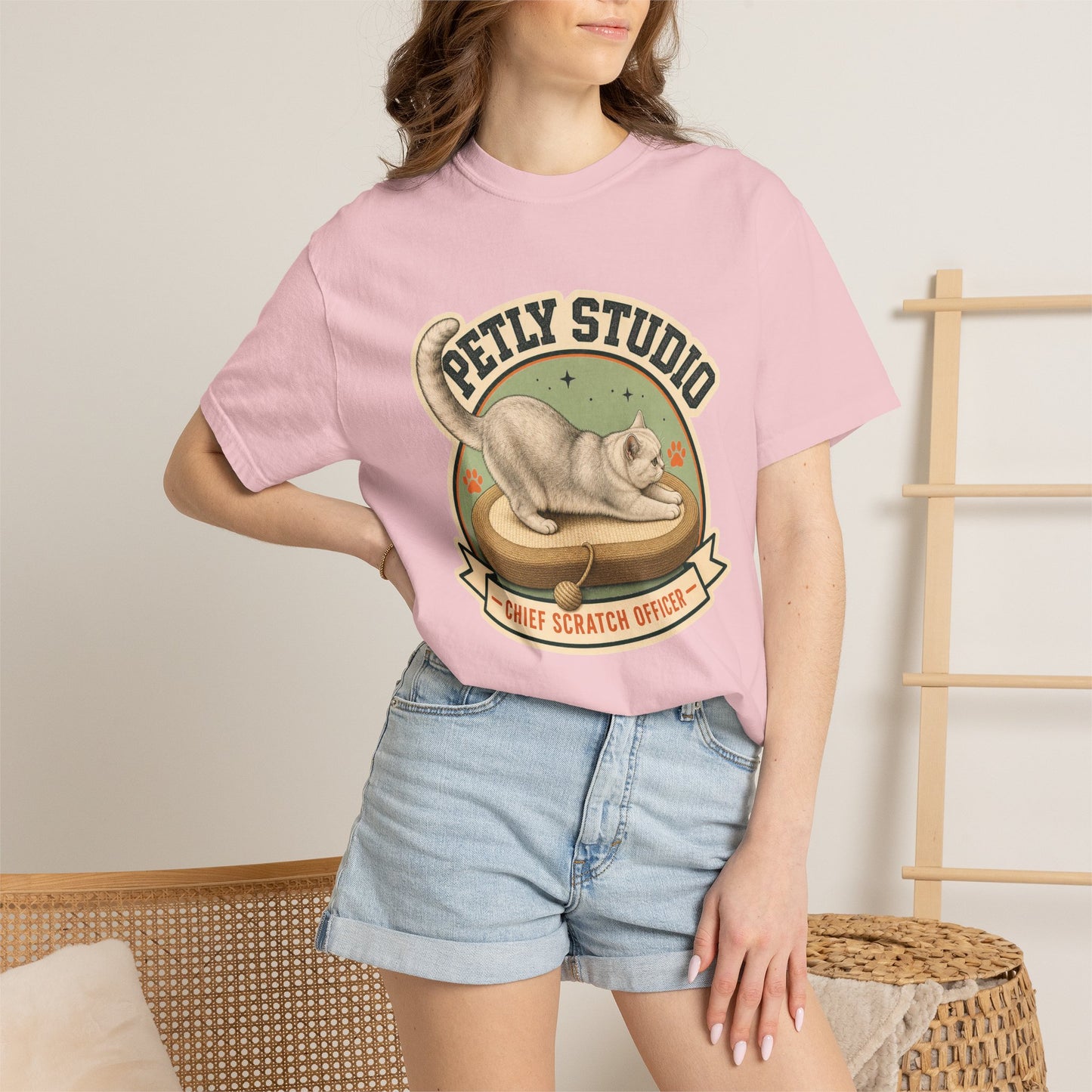 Petty Studio “Chief Scratch Officer” T-shirt — Vintage Cat Graphic Tee
