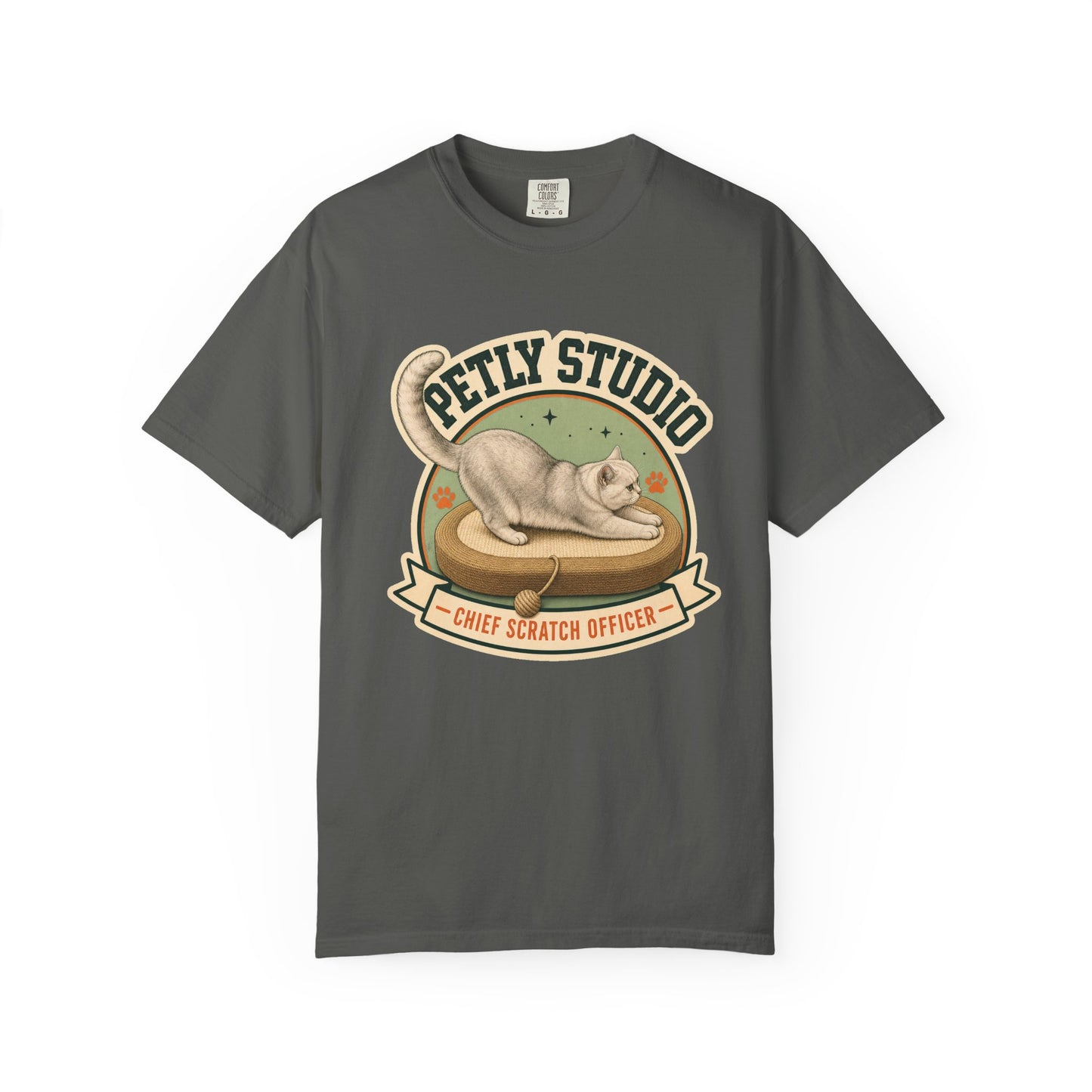 Petty Studio “Chief Scratch Officer” T-shirt — Vintage Cat Graphic Tee