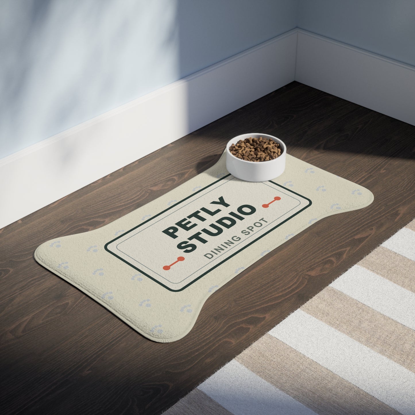 Pet Feeding Mat — Petly Studio Dining Spot Bone-Shaped Non-Slip Placemat