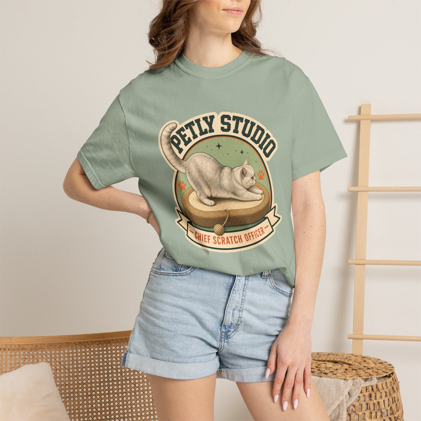 Petty Studio “Chief Scratch Officer” T-shirt — Vintage Cat Graphic Tee