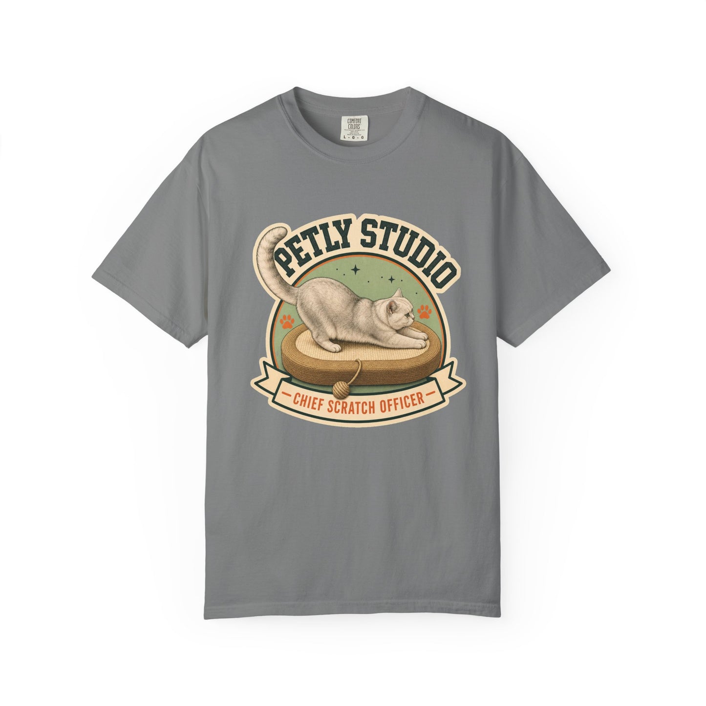 Petty Studio “Chief Scratch Officer” T-shirt — Vintage Cat Graphic Tee