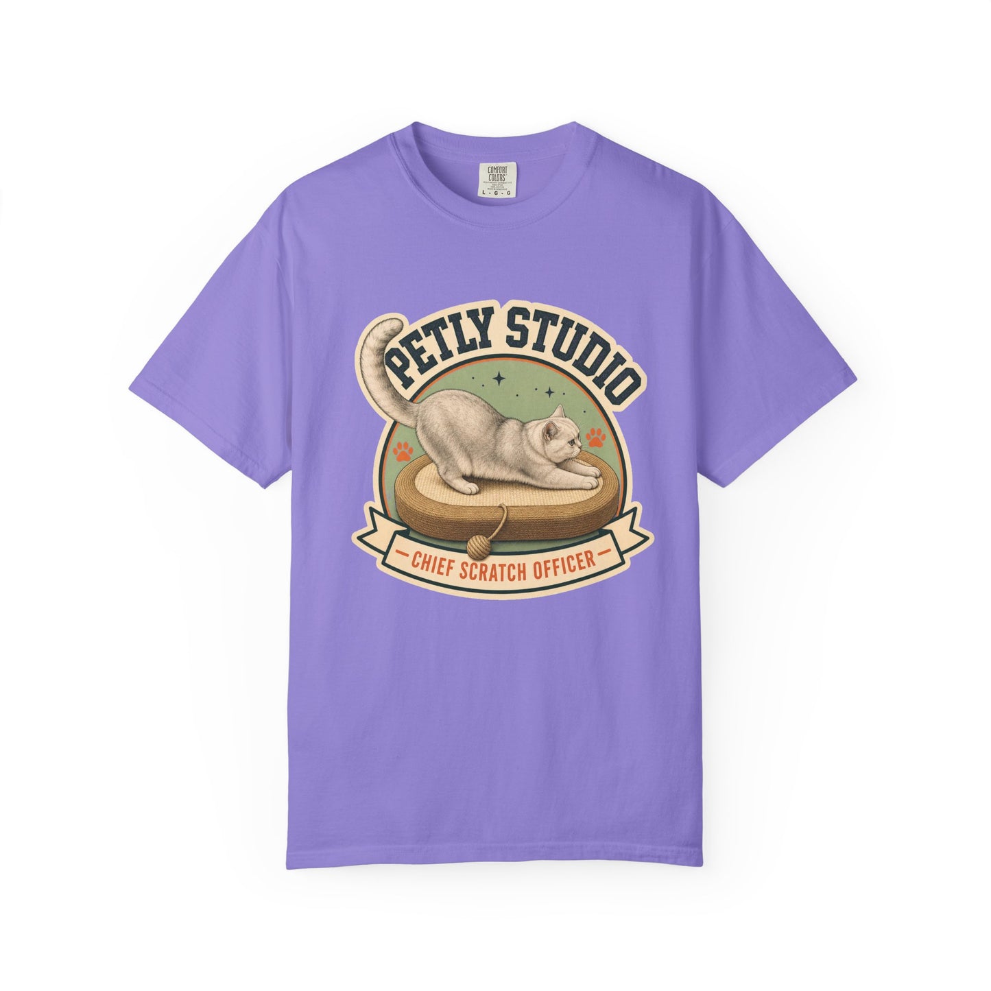 Petty Studio “Chief Scratch Officer” T-shirt — Vintage Cat Graphic Tee