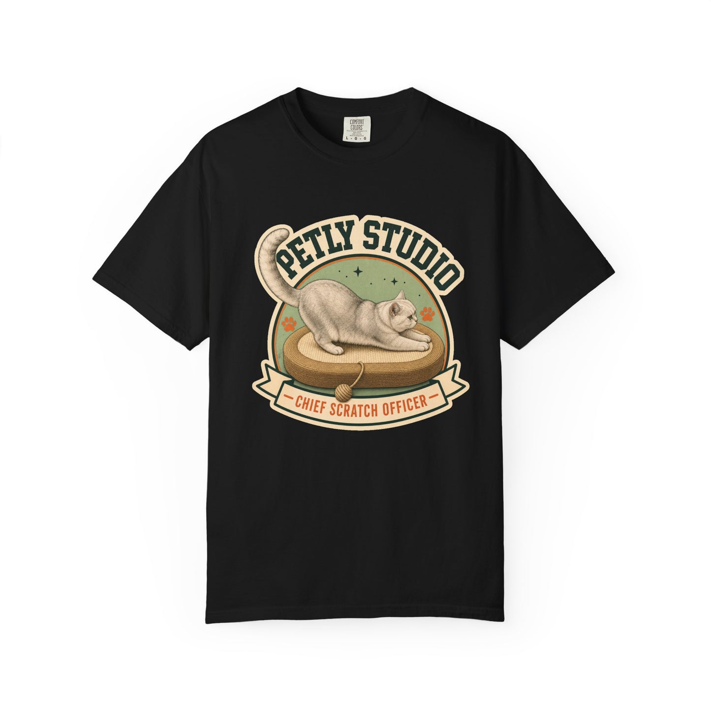Petty Studio “Chief Scratch Officer” T-shirt — Vintage Cat Graphic Tee