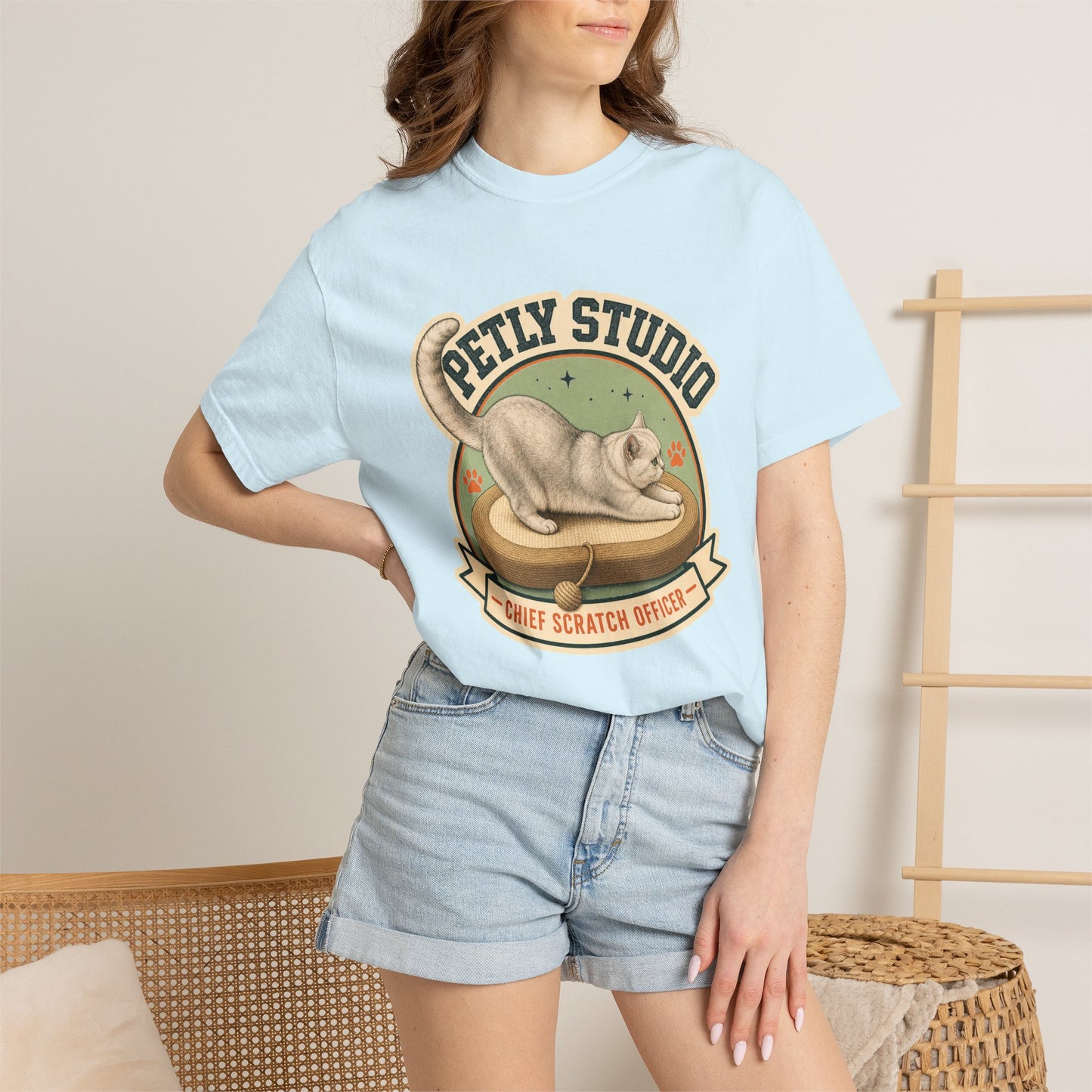 Petty Studio “Chief Scratch Officer” T-shirt — Vintage Cat Graphic Tee