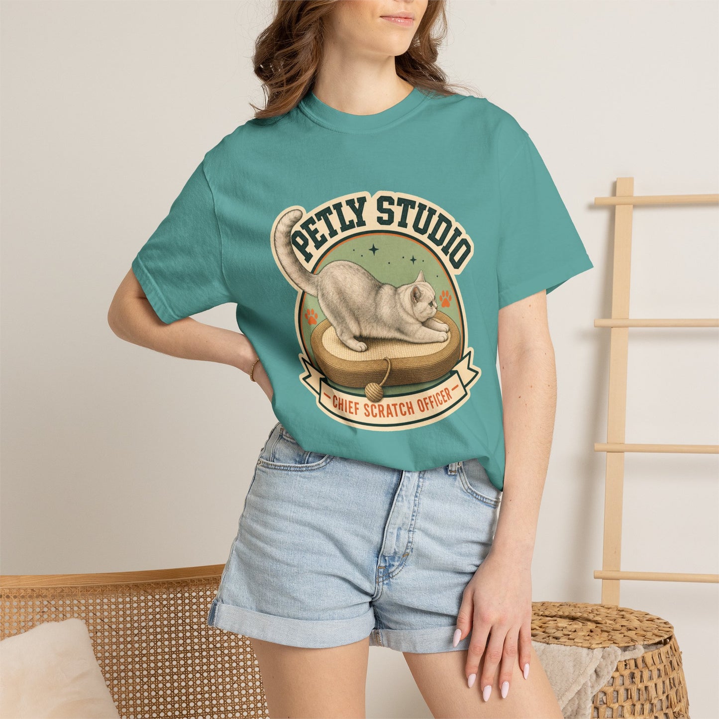 Petty Studio “Chief Scratch Officer” T-shirt — Vintage Cat Graphic Tee