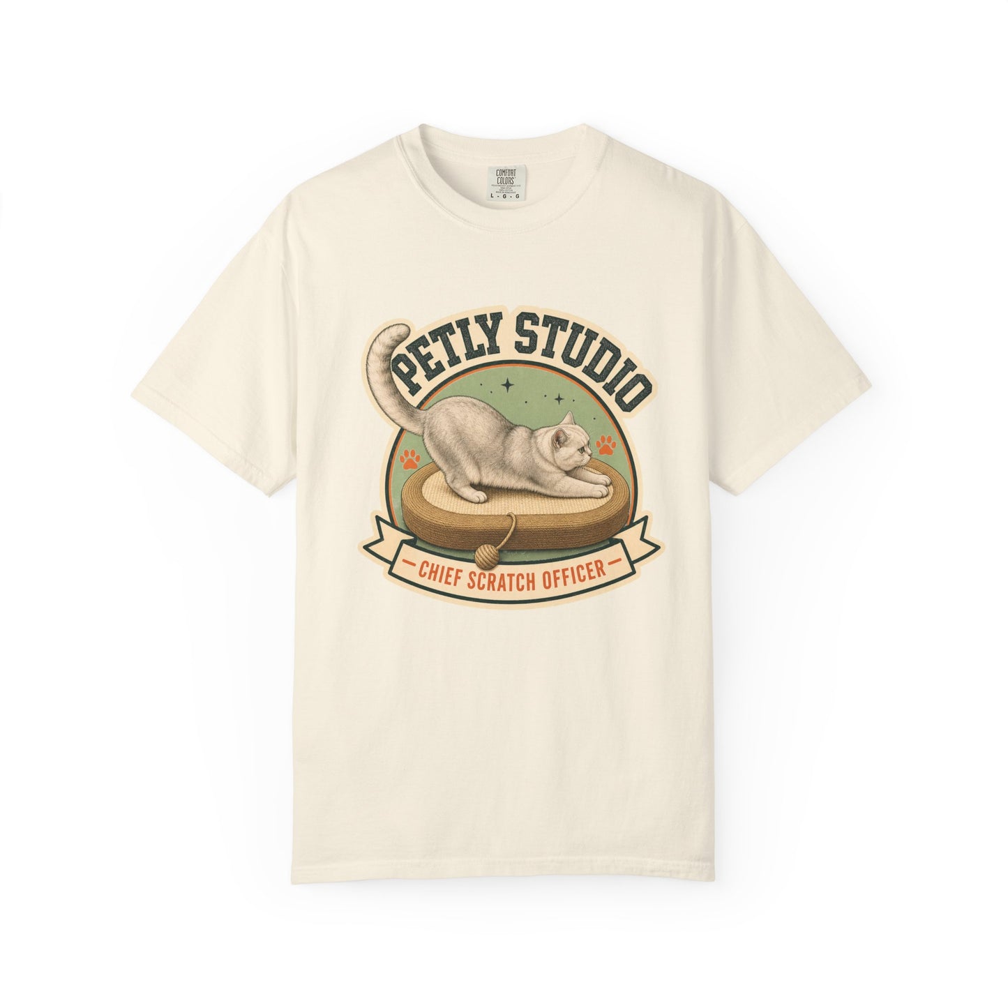 Petty Studio “Chief Scratch Officer” T-shirt — Vintage Cat Graphic Tee