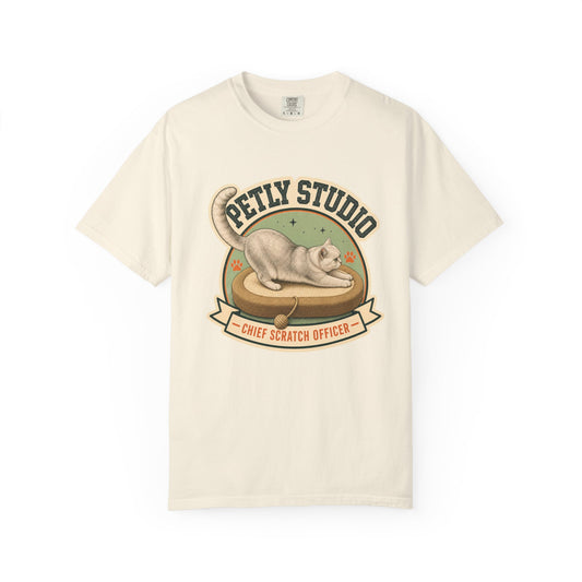 Petty Studio “Chief Scratch Officer” T-shirt — Vintage Cat Graphic Tee