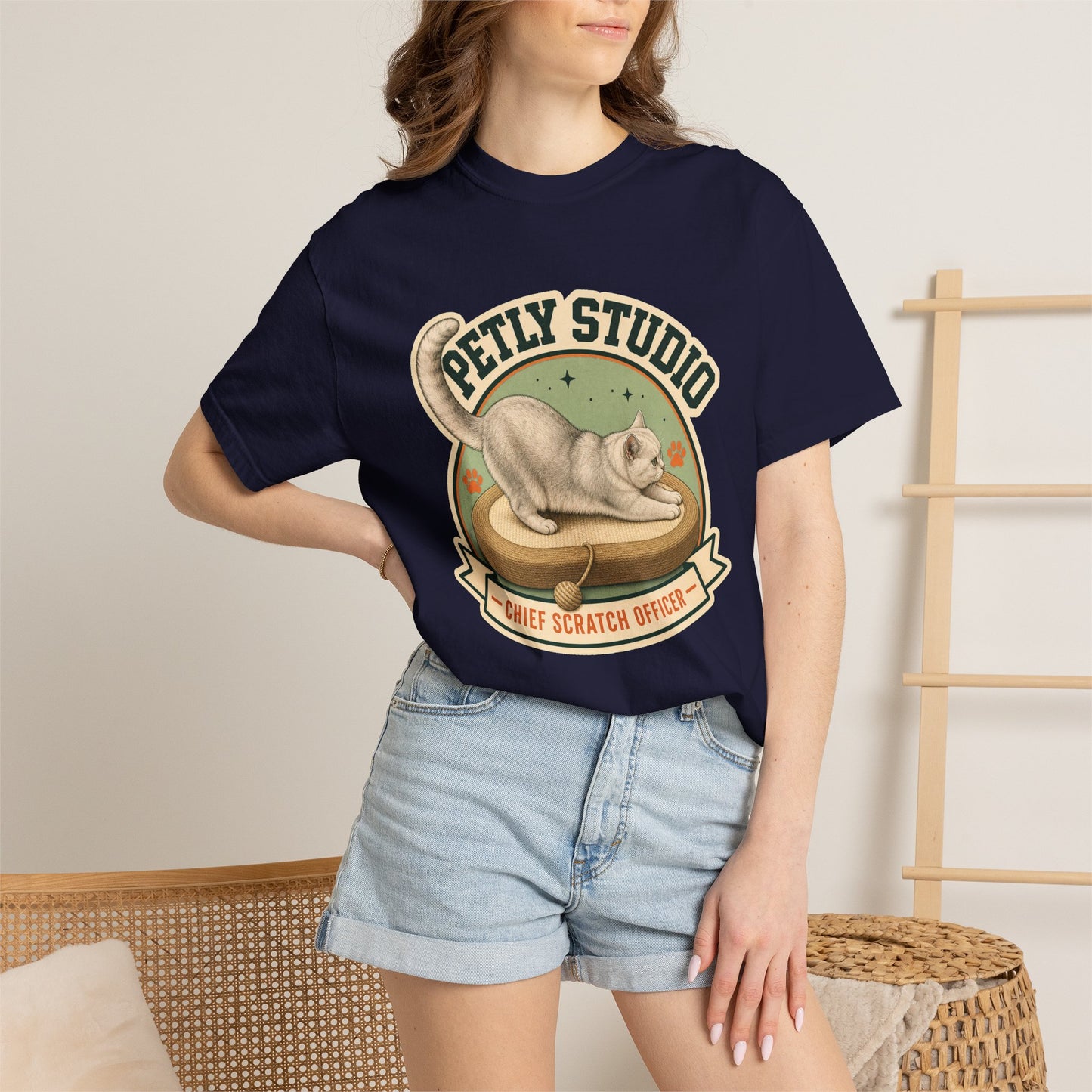 Petty Studio “Chief Scratch Officer” T-shirt — Vintage Cat Graphic Tee